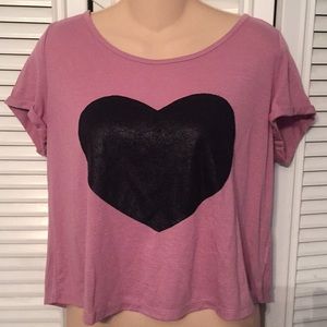 Slouchy Pinky Heart Top